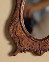 Petite Carved Wood Mirror, France, 1930's - Lone Fox