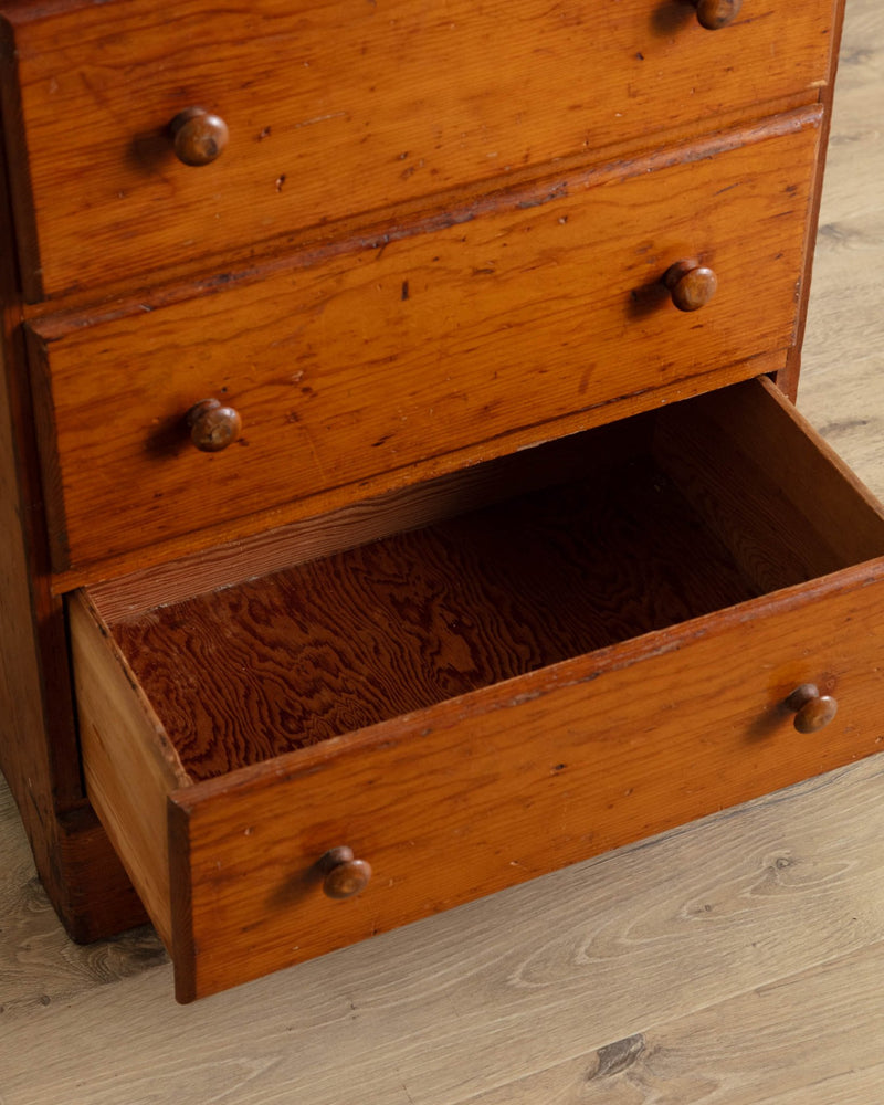 Petite Oak 5 Drawer Dresser - Lone Fox