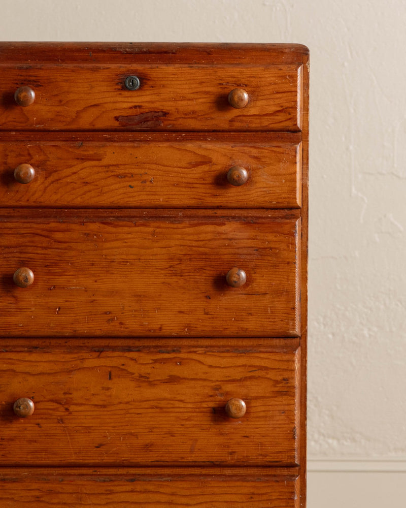 Petite Oak 5 Drawer Dresser - Lone Fox