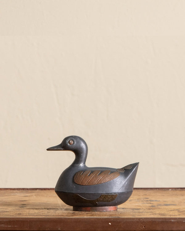 Pewter & Brass Duck Trinket Box - Lone Fox