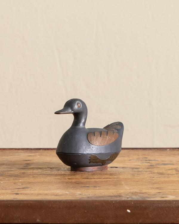 Pewter & Brass Duck Trinket Box - Lone Fox