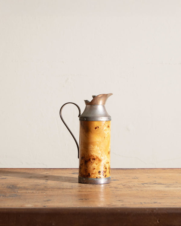Pewter & Burl Carafe Themos, Italy, 1950's - Lone Fox