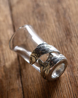 Pewter & Glass Fish Shot Glass - Lone Fox