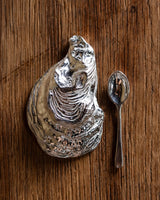 Pewter Oyster Shell Salt Cellar with Spoon - Lone Fox