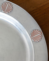 Pewter Platter w/ Shell Border - Lone Fox