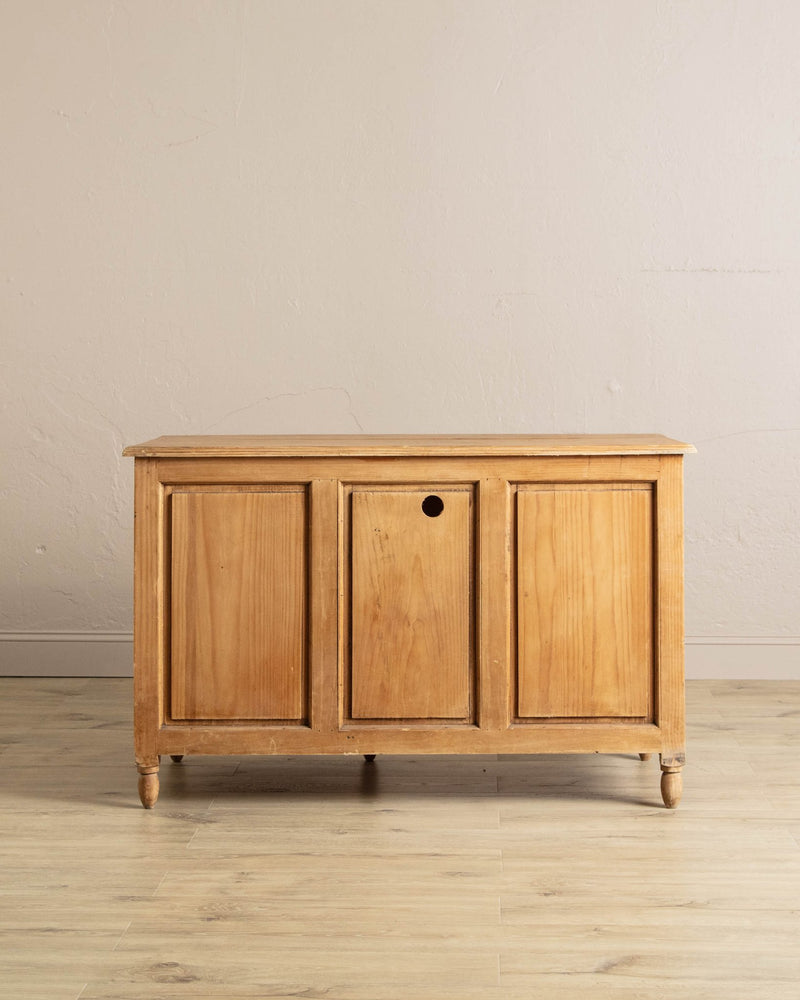 Pine Executive Desk w/ Paneled Details - Lone Fox