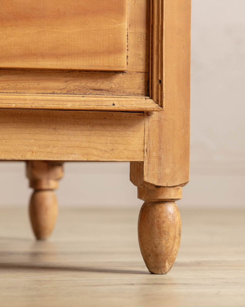 Pine Executive Desk w/ Paneled Details - Lone Fox