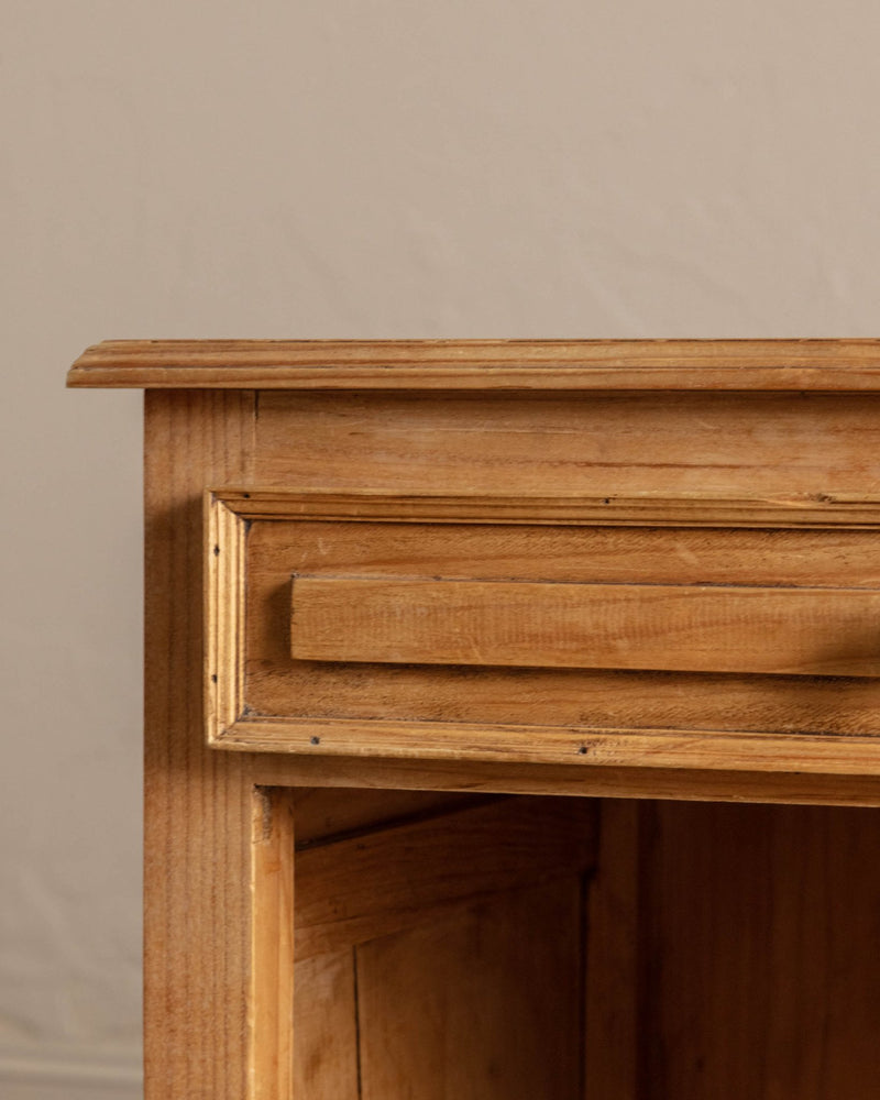 Pine Executive Desk w/ Paneled Details - Lone Fox