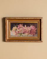 Pink Azalea Still Life in Gold Frame, France, 1890s - Lone Fox