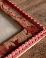 Pink Damask Velvet Picture Frame, France, 1970s - Lone Fox