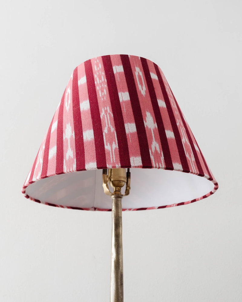 Pink Ikat Fabric Lampshade - Lone Fox