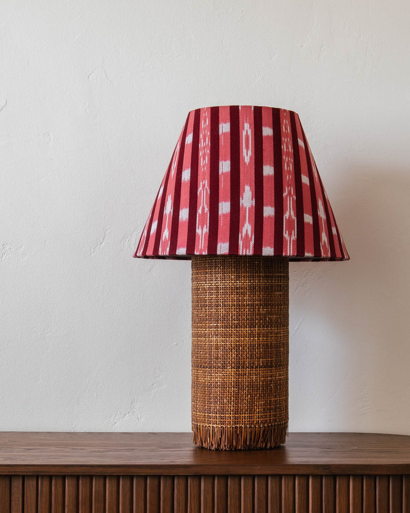 Pink Ikat Fabric Lampshade - Lone Fox