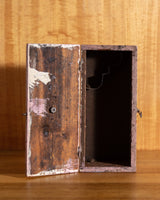 Pink Painted Wooden Box w/ Figured handle, Early 1900's - Lone Fox