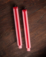 Pink & Red Gift Taper Candles (Set of 2) - Lone Fox