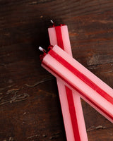 Pink & Red Gift Taper Candles (Set of 2) - Lone Fox