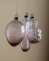 Plum Hand-Blown Glass Ornaments (Set of 3) - Lone Fox