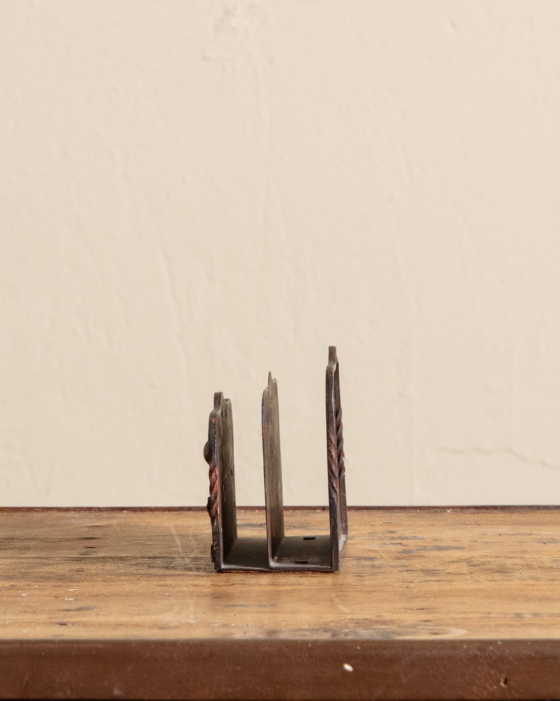 Polychrome Painted Iron Letter Holder, 1960's - Lone Fox