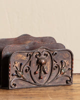 Polychrome Painted Iron Letter Holder, 1960's - Lone Fox
