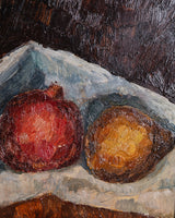 Pomegranate and Wine Glass Still Life, American, 1950s - Lone Fox