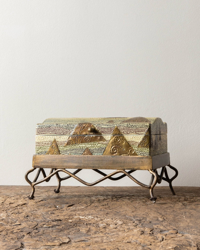 Post Modern Jewelry Box on Metal Stand - Lone Fox