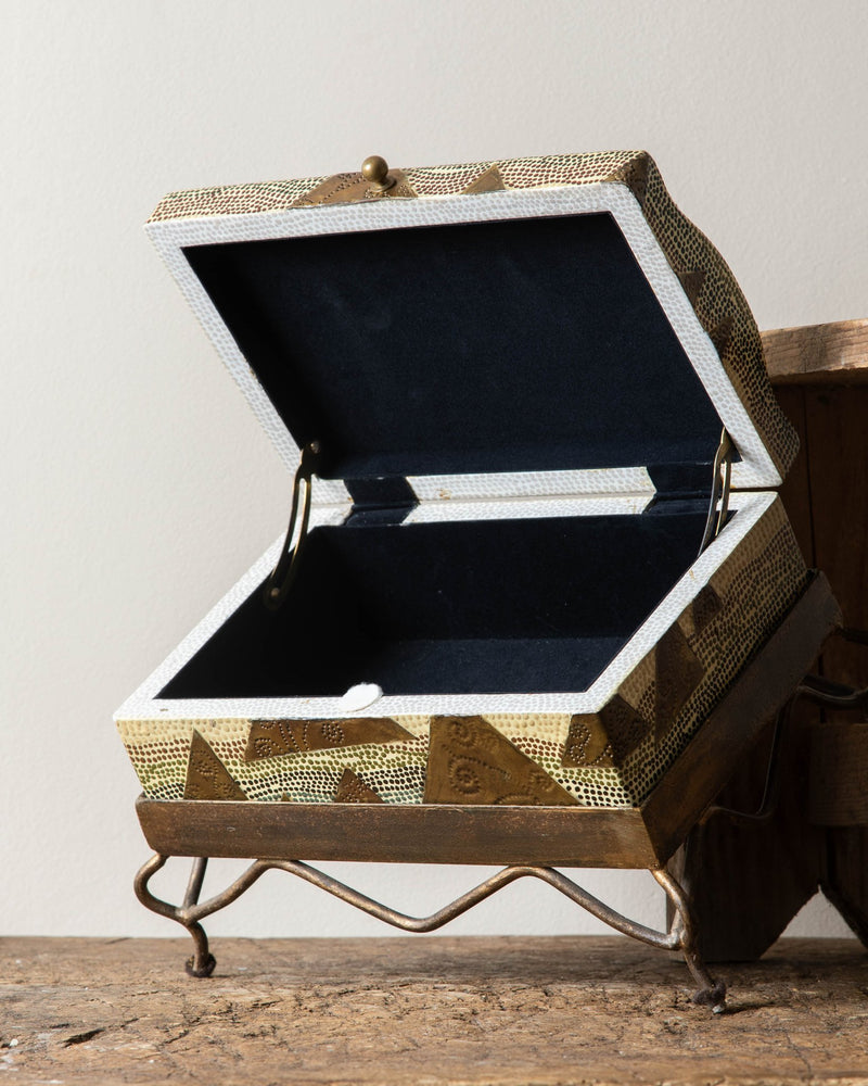 Post Modern Jewelry Box on Metal Stand - Lone Fox