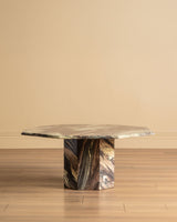 Postmodern Octagonal Marble Coffee Table, Italy, 1980s - Lone Fox