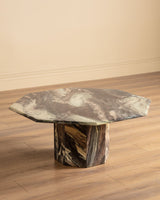 Postmodern Octagonal Marble Coffee Table, Italy, 1980s - Lone Fox