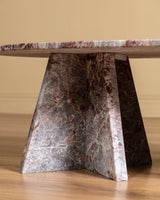 Postmodern Oval Marble Coffee Table, Italian, 1980's - Lone Fox
