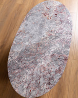 Postmodern Oval Marble Coffee Table, Italian, 1980's - Lone Fox