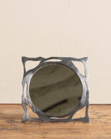 Postmodern Steel Cut Tabletop Mirror, Italy - Lone Fox
