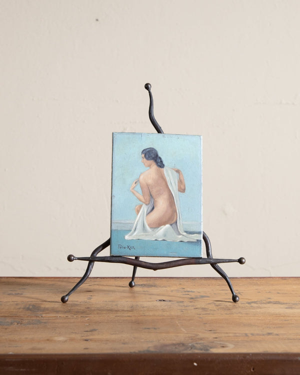 Postmodern Wavy Iron Tabletop Easel - Lone Fox