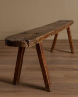 Primitive French Country Oak Bench, France, 19th Century (2 Available) - Lone Fox