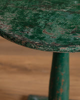 Primitive Green Painted Lamp Table, American, 19th Century - Lone Fox