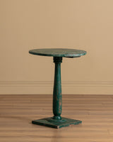 Primitive Green Painted Lamp Table, American, 19th Century - Lone Fox