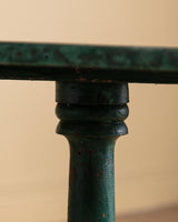 Primitive Green Painted Lamp Table, American, 19th Century - Lone Fox