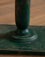 Primitive Green Painted Lamp Table, American, 19th Century - Lone Fox