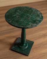 Primitive Green Painted Lamp Table, American, 19th Century - Lone Fox