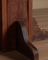 Primitive Pedestal Base Square Dining Table, 1950's - Lone Fox