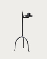 Primitive Single Taper Wrought Iron Candle Holder - Lone Fox