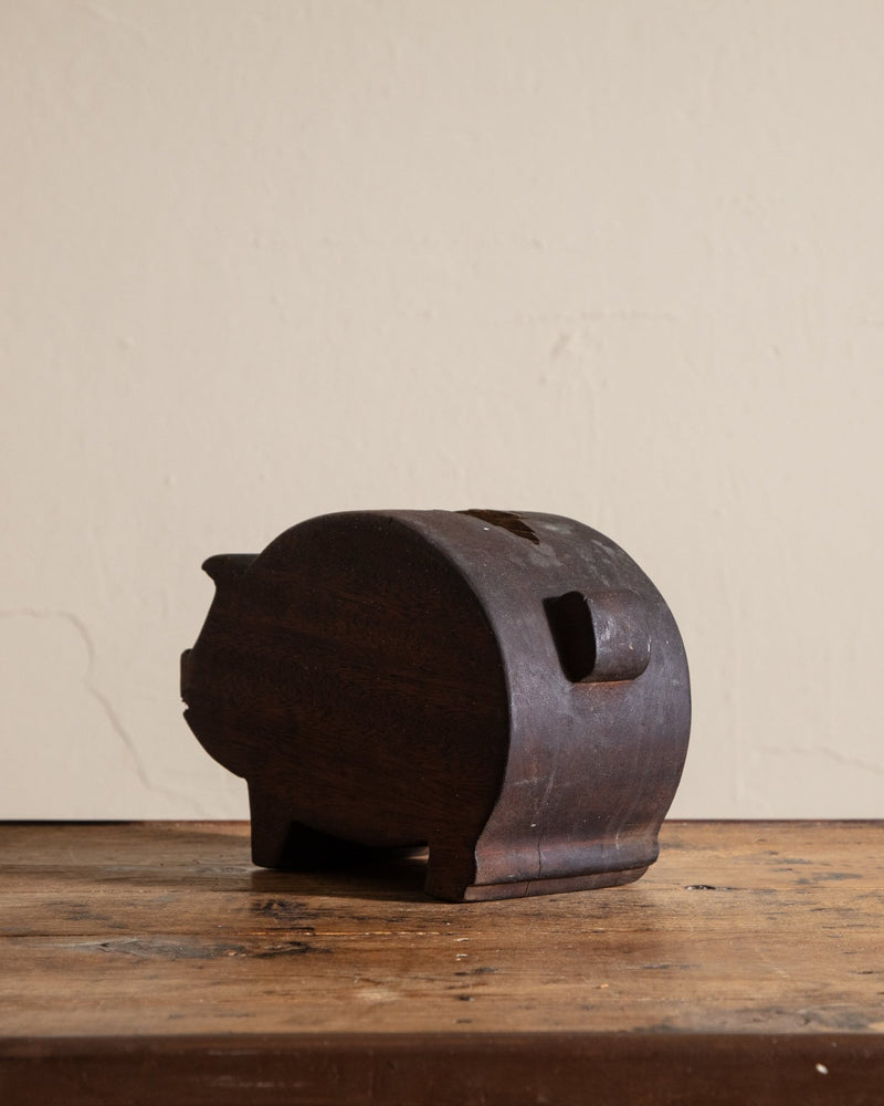 Primitive Wood Carved Piggy Bank, Early 20th Century (Copy) - Lone Fox