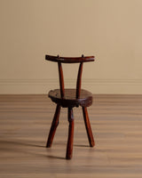 Primitive Wood Tripod Chair, France, 1950's - Lone Fox