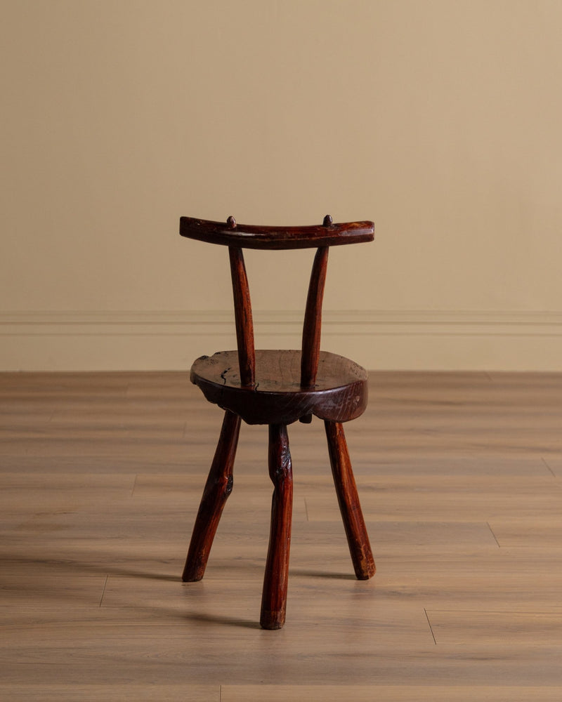 Primitive Wood Tripod Chair, France, 1950's – Lone Fox