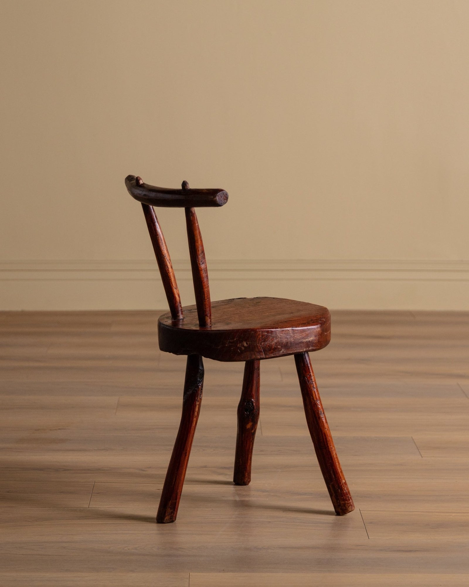 Primitive Wood Tripod Chair, France, 1950's – Lone Fox