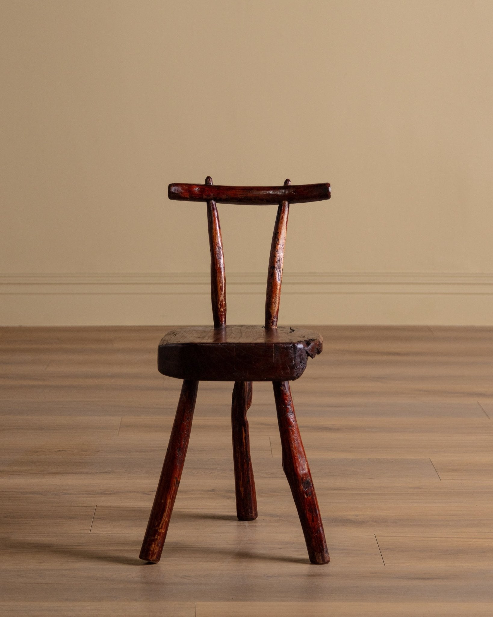 Primitive Wood Tripod Chair, France, 1950's - Lone Fox