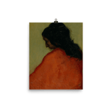 "Profile in Red" Art Print - Lone Fox