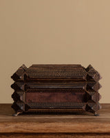 Pyramid Footed Tramp Art Jewelry Box, United States, 19th Century - Lone Fox