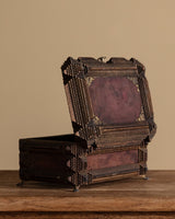 Pyramid Footed Tramp Art Jewelry Box, United States, 19th Century - Lone Fox