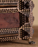 Pyramid Footed Tramp Art Jewelry Box, United States, 19th Century - Lone Fox
