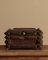 Pyramid Footed Tramp Art Jewelry Box, United States, 19th Century - Lone Fox