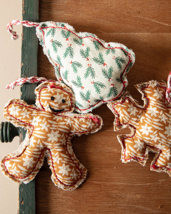 Quilted Cotton Holiday Shaped Ornaments - Lone Fox